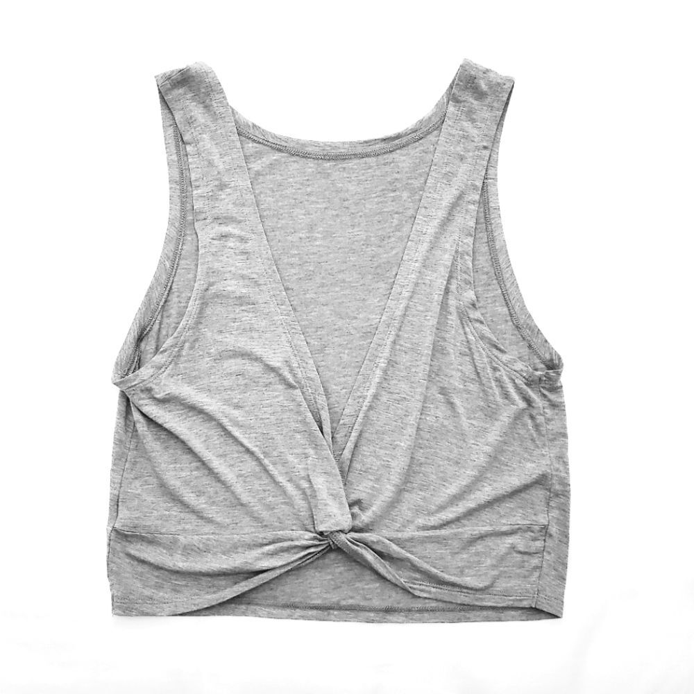 AE Gray Offline Twisted Back Tank Size S